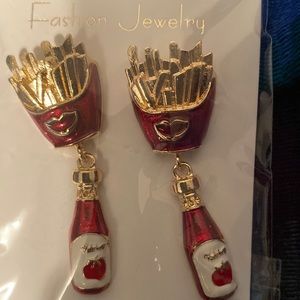 Ketchup and fries earrings!